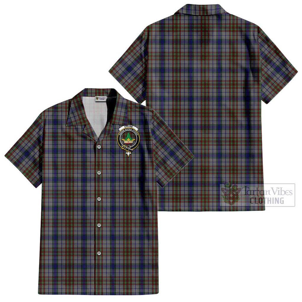 Gayre Hunting Tartan Cotton Hawaiian Shirt with Family Crest Kid - Tartan Vibes Clothing