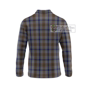 Gayre Hunting Tartan Long Sleeve Polo Shirt with Family Crest DNA In Me Style