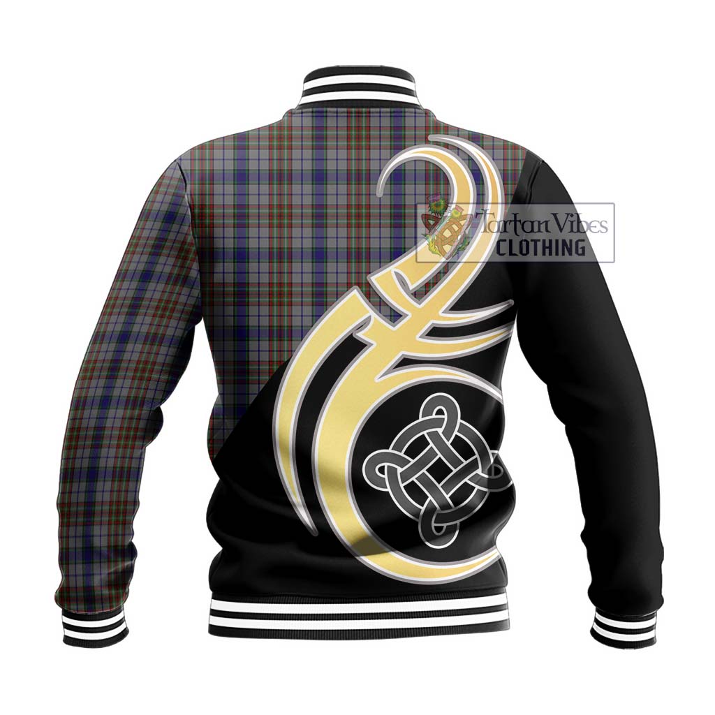 Gayre Hunting Tartan Baseball Jacket with Family Crest and Celtic Symbol Style - Tartan Vibes Clothing