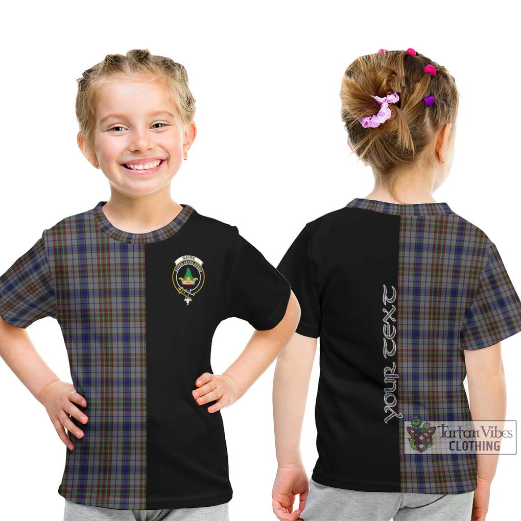 Gayre Hunting Tartan Kid T-Shirt with Family Crest and Half Of Me Style - Tartanvibesclothing Shop