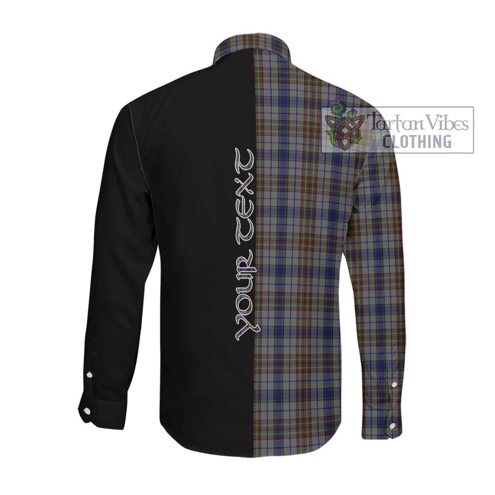 Gayre Hunting Tartan Long Sleeve Button Shirt with Family Crest and Half Of Me Style Men's Shirt - Tartanvibesclothing Shop