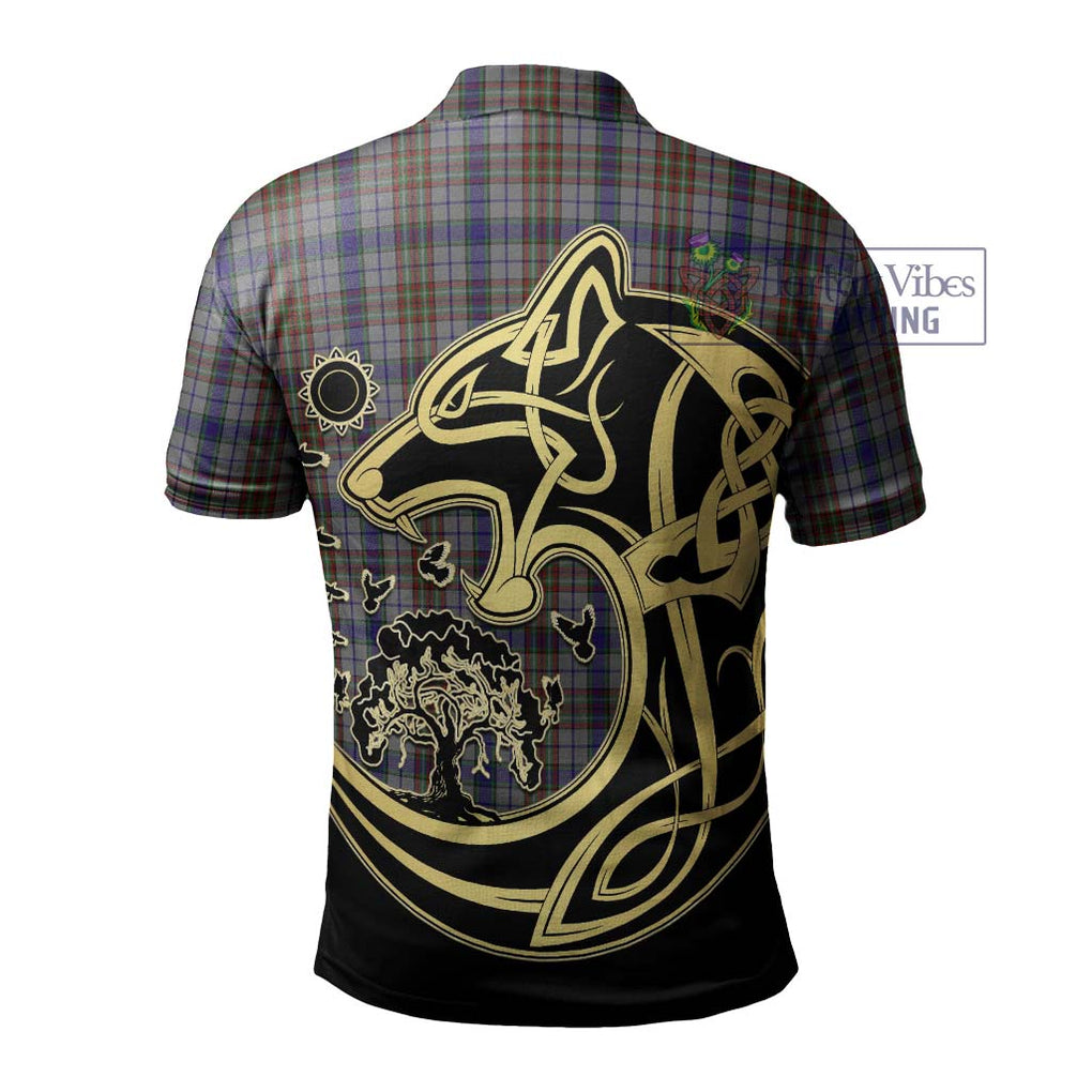 Gayre Hunting Tartan Polo Shirt with Family Crest Celtic Wolf Style - Tartanvibesclothing Shop