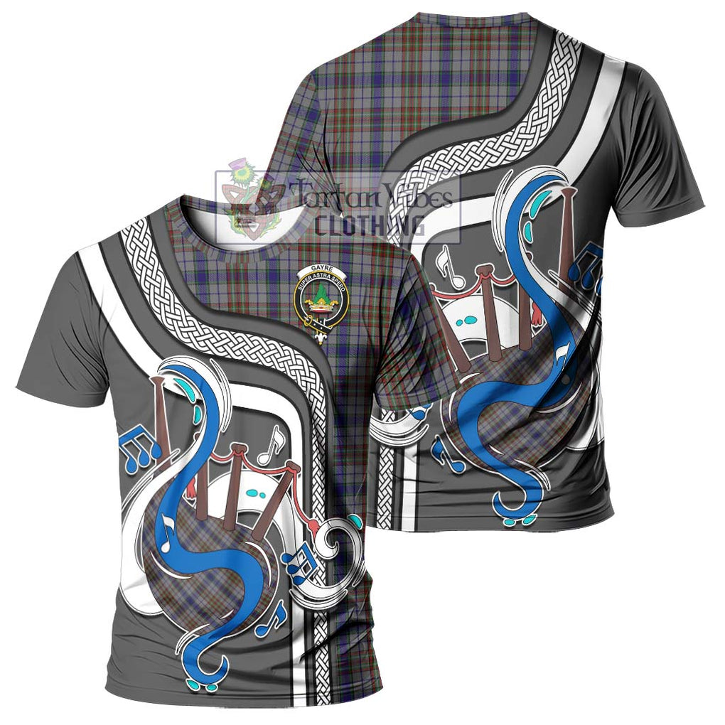 Gayre Hunting Tartan T-Shirt with Epic Bagpipe Style - Tartanvibesclothing Shop