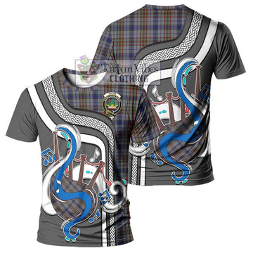 Gayre Hunting Tartan T-Shirt with Epic Bagpipe Style