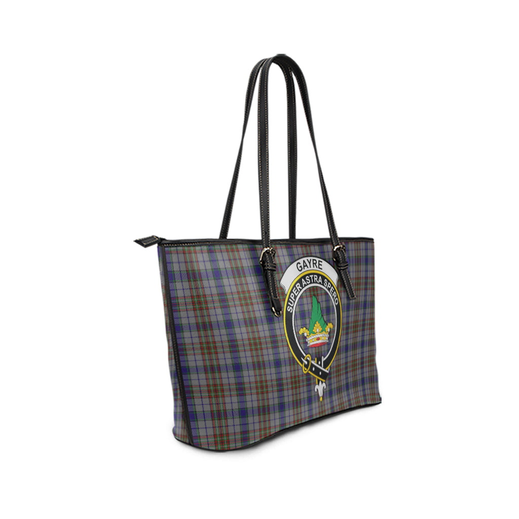 gayre-hunting-tartan-leather-tote-bag-with-family-crest