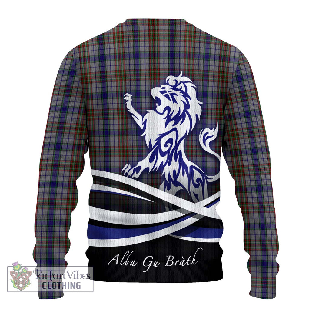 Gayre Hunting Tartan Knitted Sweater with Alba Gu Brath Regal Lion Emblem - Tartanvibesclothing Shop