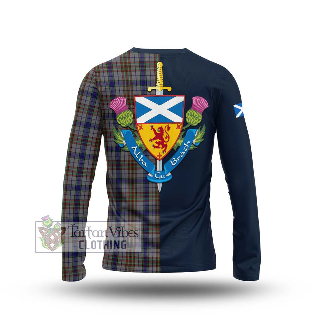 Tartan Vibes Clothing Gayre Hunting Tartan Long Sleeve T-Shirt with Scottish Lion Royal Arm Half Style