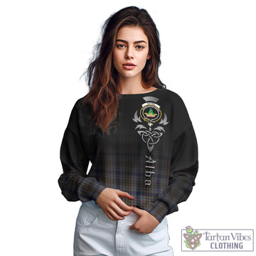 Gayre Hunting Tartan Sweatshirt Featuring Alba Gu Brath Family Crest Celtic Inspired