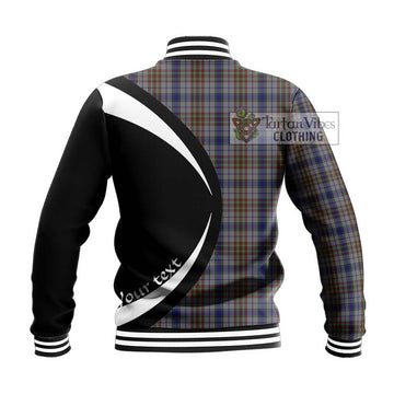 Gayre Hunting Tartan Baseball Jacket with Family Crest Circle Style