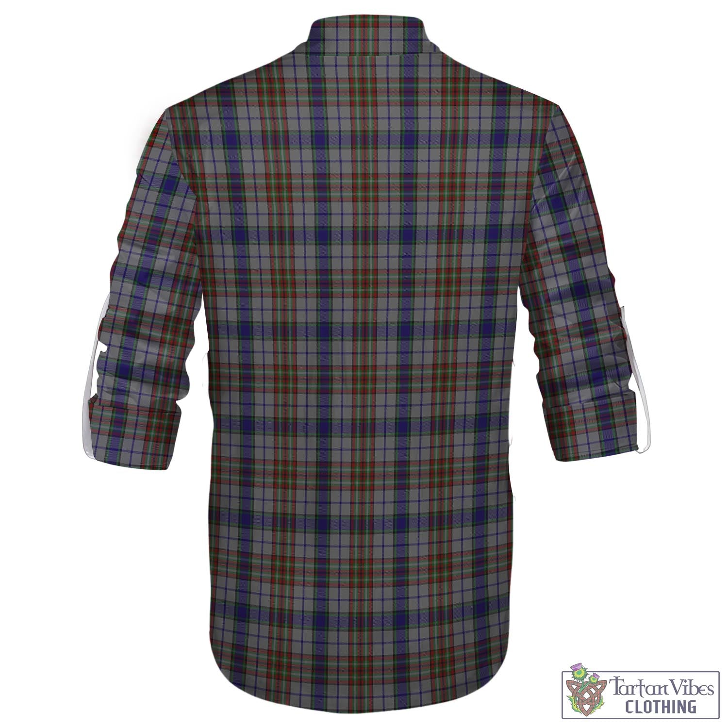 Tartan Vibes Clothing Gayre Hunting Tartan Men's Scottish Traditional Jacobite Ghillie Kilt Shirt with Family Crest