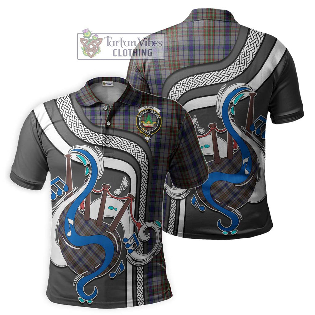 Tartan Vibes Clothing Gayre Hunting Tartan Polo Shirt with Epic Bagpipe Style