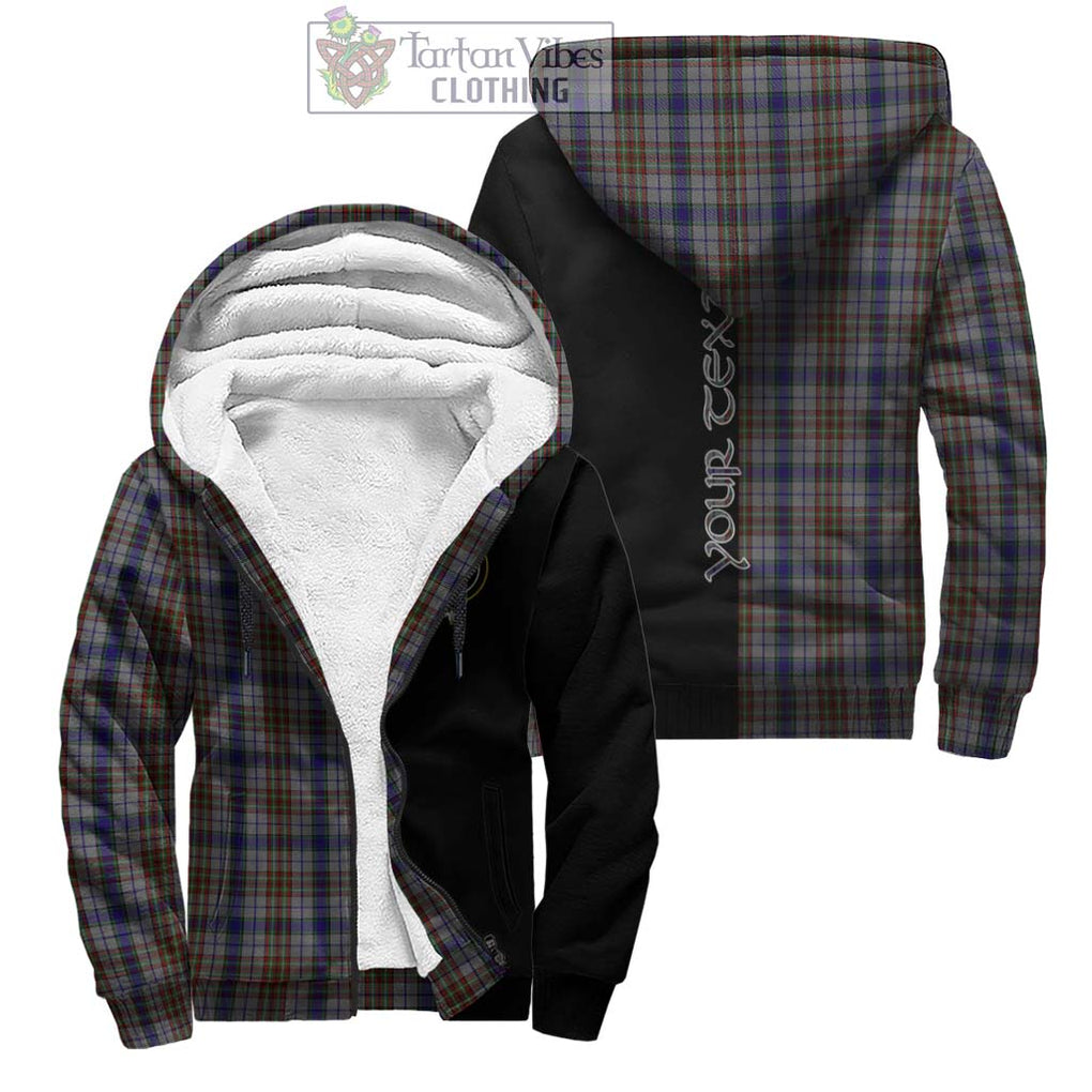 Gayre Hunting Tartan Sherpa Hoodie with Family Crest and Half Of Me Style Unisex - Tartanvibesclothing Shop