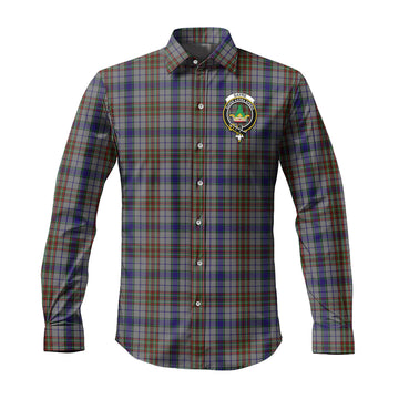 Gayre Hunting Tartan Long Sleeve Button Up Shirt with Family Crest