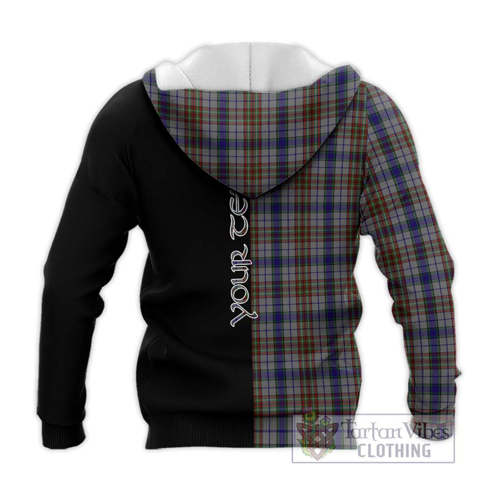 Gayre Hunting Tartan Knitted Hoodie with Family Crest and Half Of Me Style - Tartanvibesclothing Shop