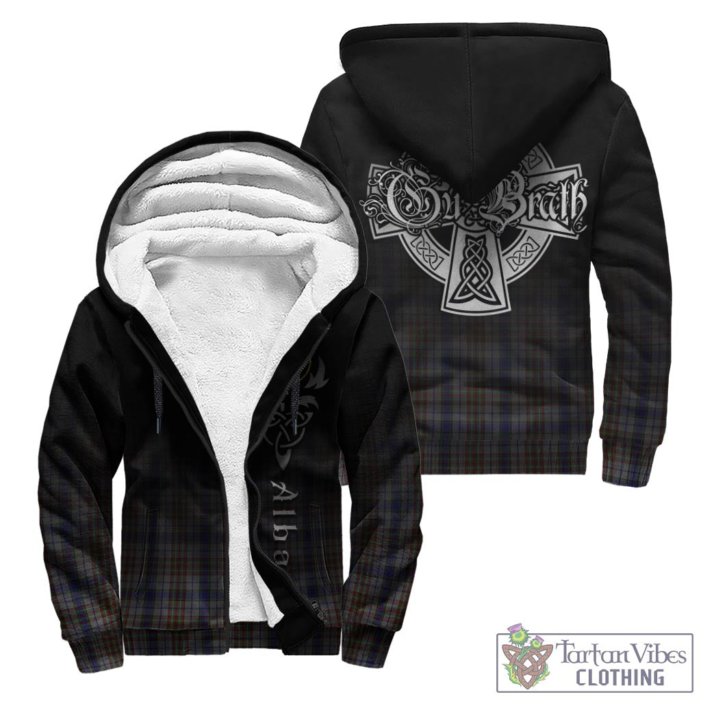 Tartan Vibes Clothing Gayre Hunting Tartan Sherpa Hoodie Featuring Alba Gu Brath Family Crest Celtic Inspired