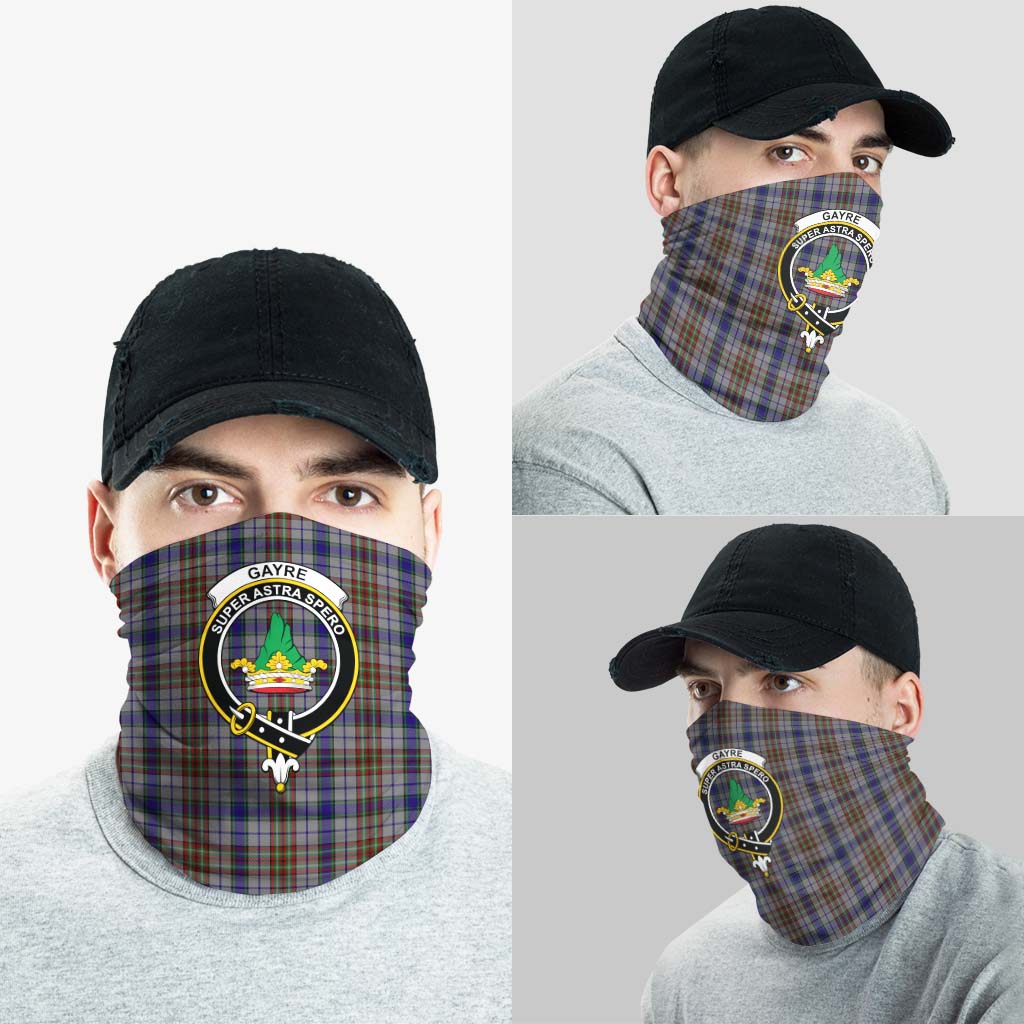 Gayre Hunting Tartan Neck Gaiters, Tartan Bandanas, Tartan Head Band with Family Crest