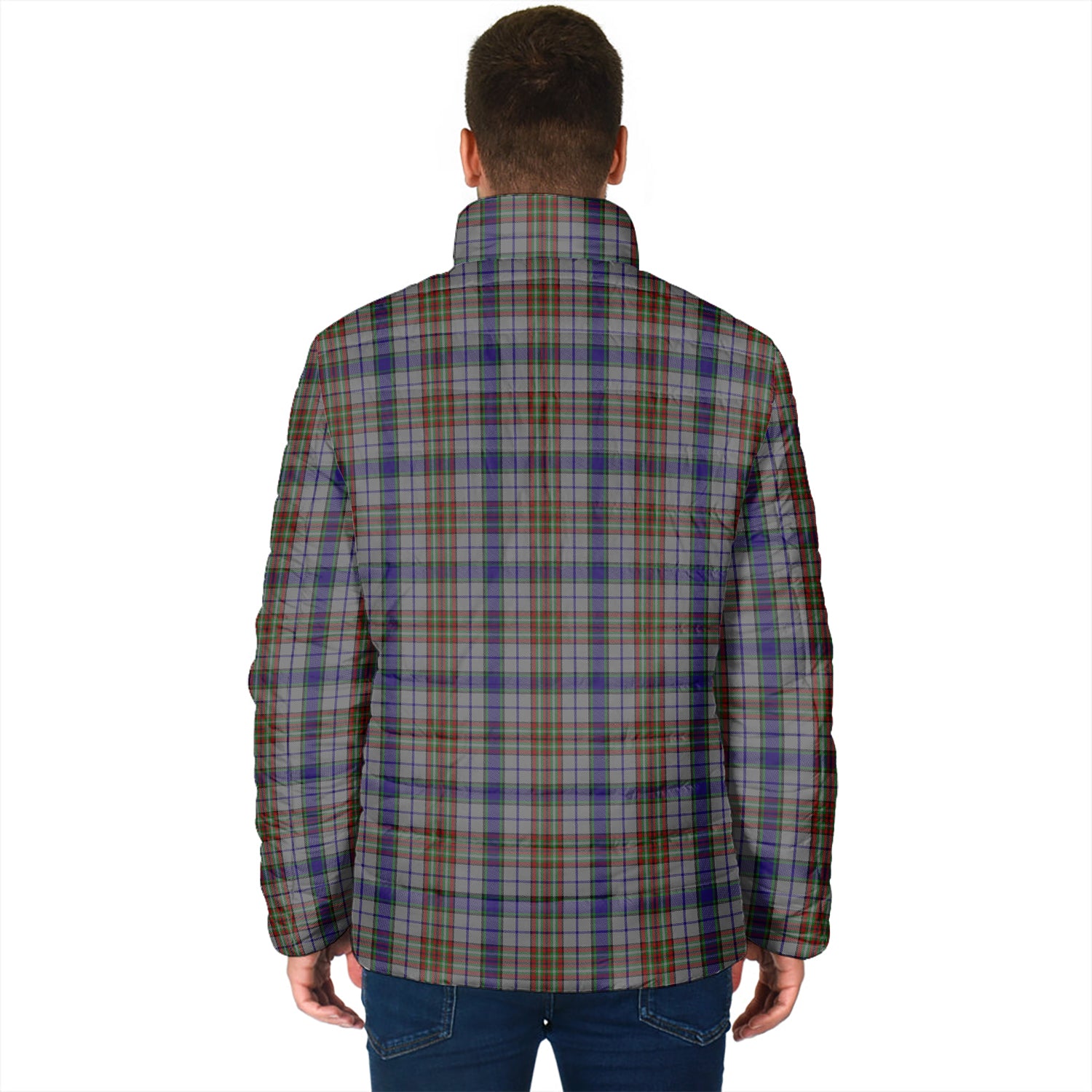 Gayre Hunting Tartan Padded Jacket with Family Crest - Tartan Vibes Clothing