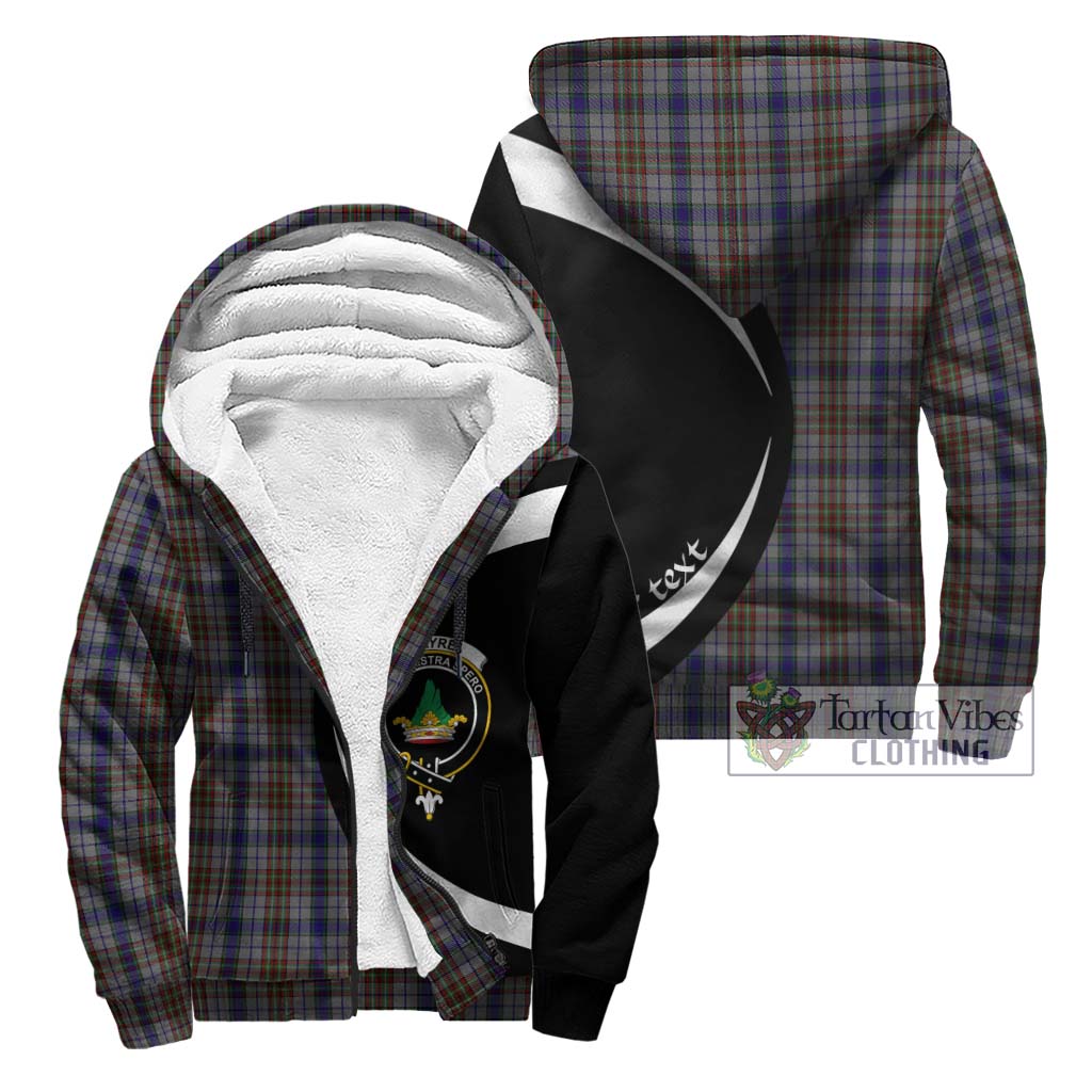 Gayre Hunting Tartan Sherpa Hoodie with Family Crest Circle Style Unisex - Tartan Vibes Clothing