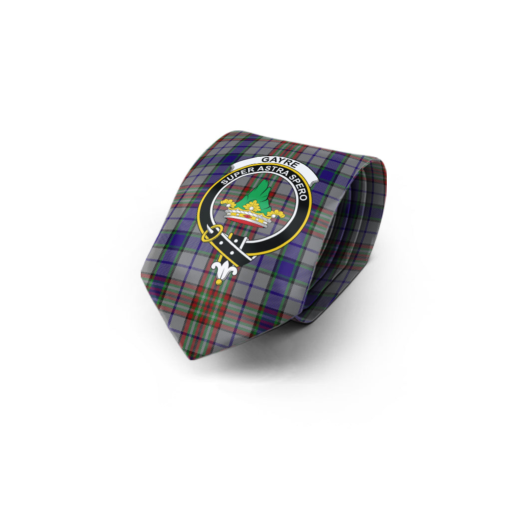 Gayre Hunting Tartan Classic Necktie with Family Crest - Tartan Vibes Clothing