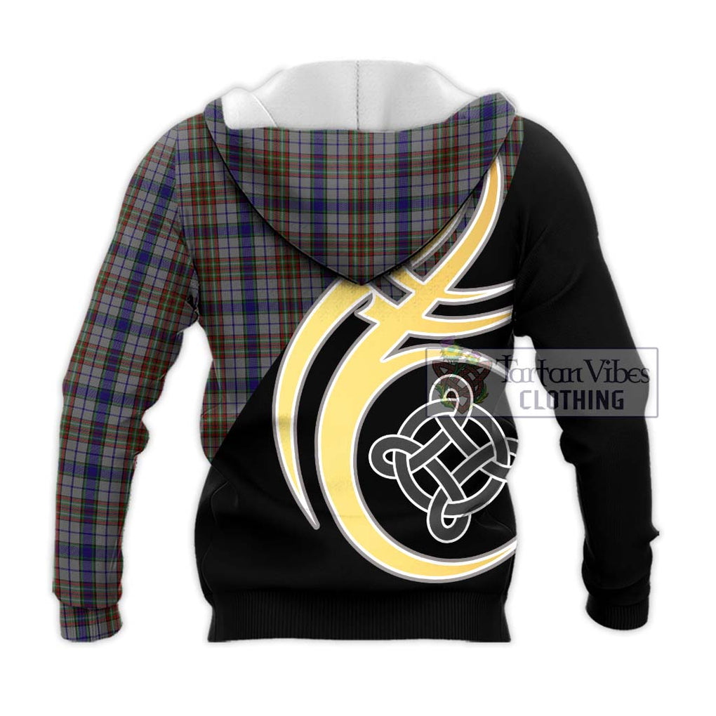 Gayre Hunting Tartan Knitted Hoodie with Family Crest and Celtic Symbol Style - Tartan Vibes Clothing