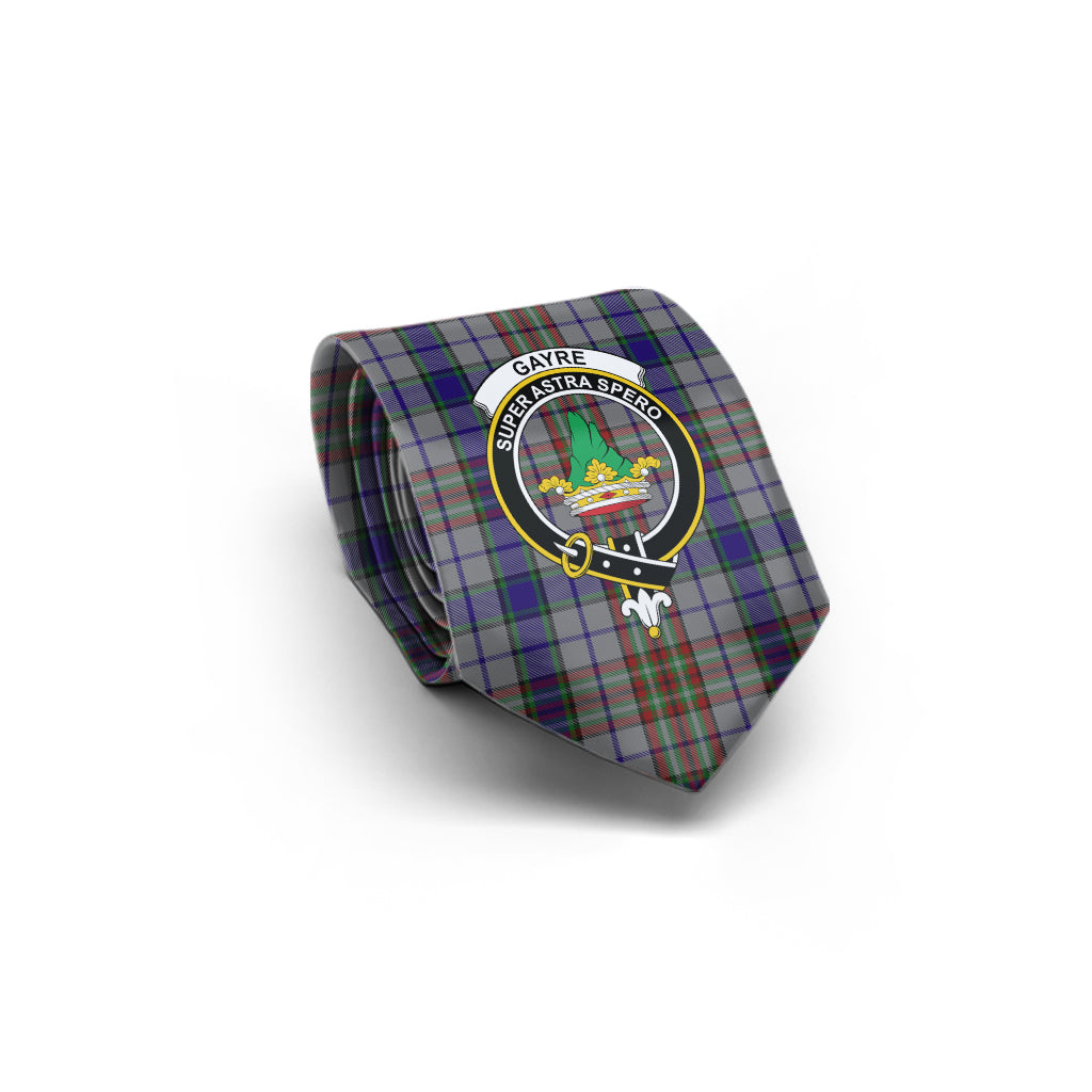 Gayre Hunting Tartan Classic Necktie with Family Crest - Tartan Vibes Clothing