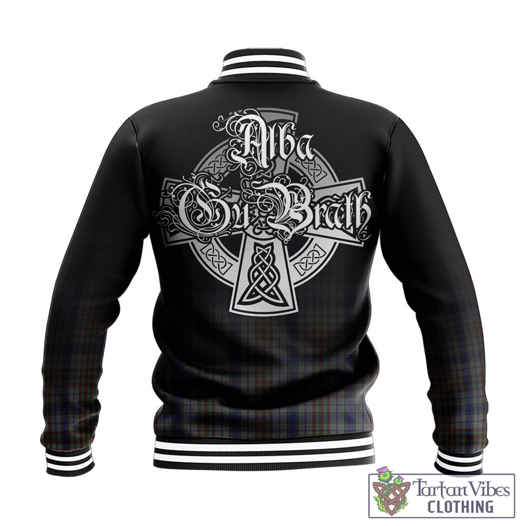 Tartan Vibes Clothing Gayre Hunting Tartan Baseball Jacket Featuring Alba Gu Brath Family Crest Celtic Inspired