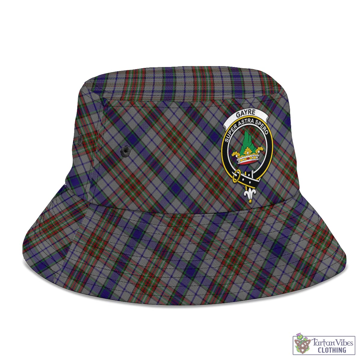 Tartan Vibes Clothing Gayre Hunting Tartan Bucket Hat with Family Crest