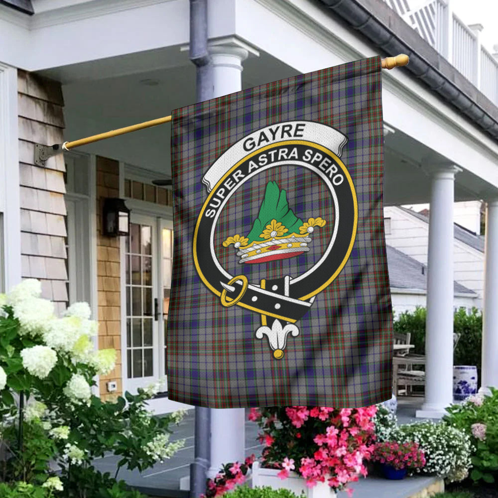 Gayre Hunting Tartan Flag with Family Crest - Tartan Vibes Clothing