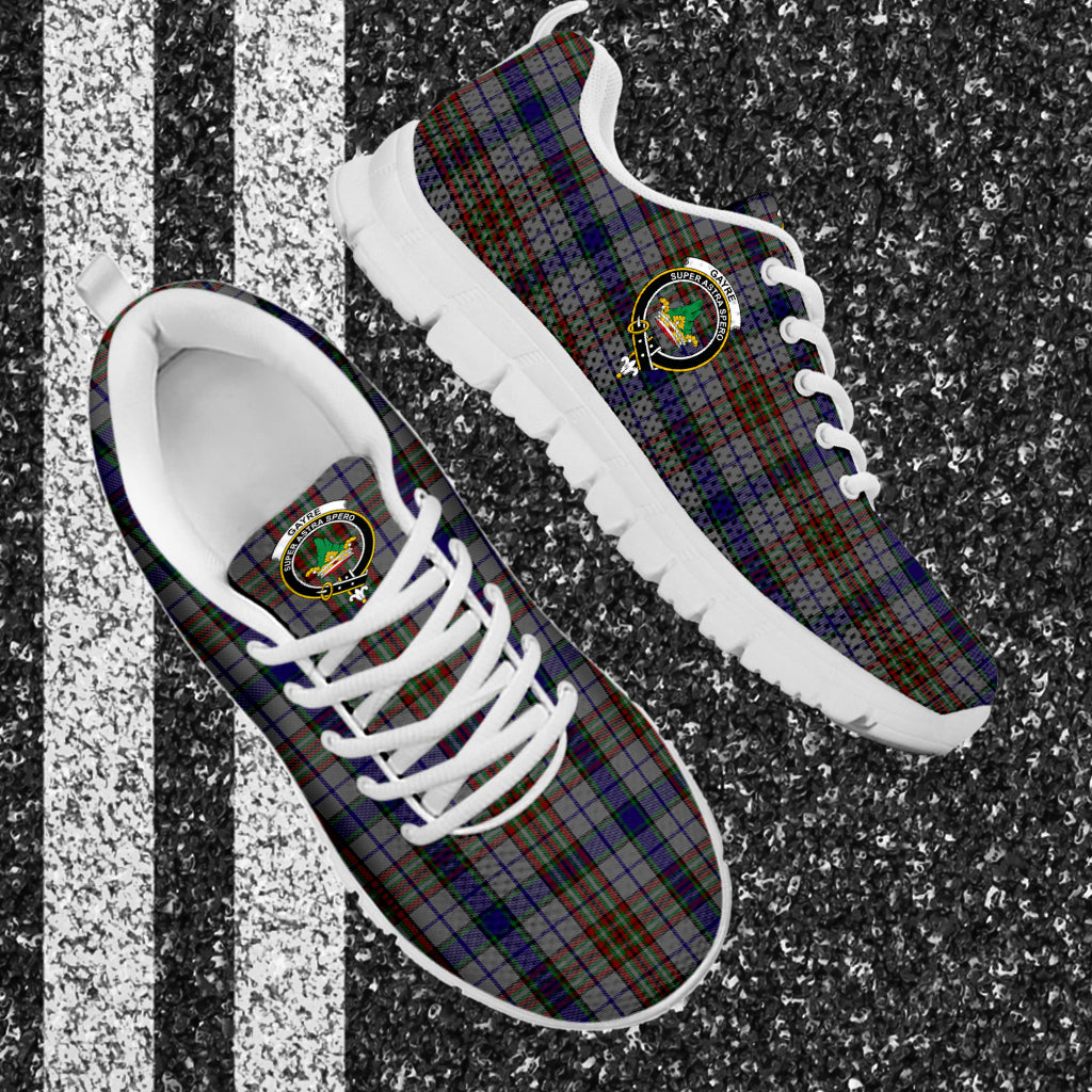 Gayre Hunting Tartan Sneakers with Family Crest - Tartan Vibes Clothing