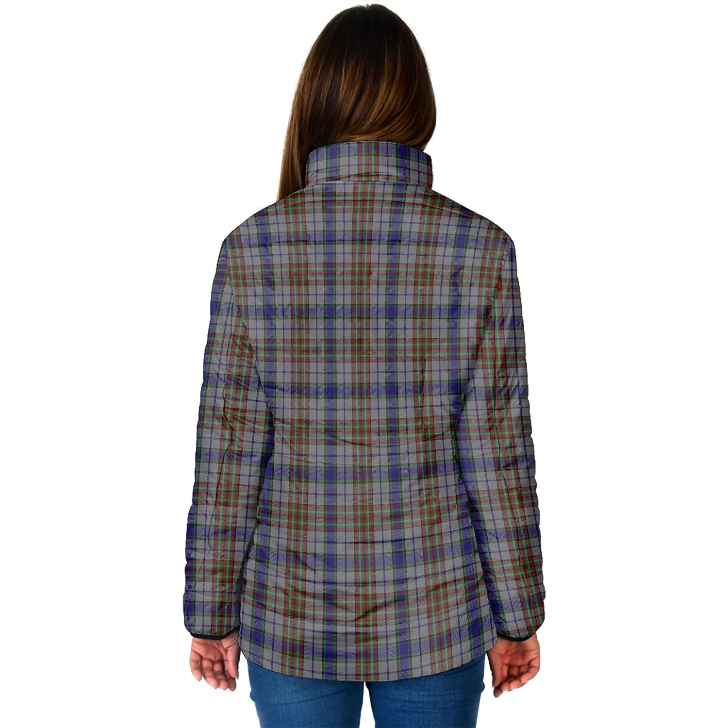 Gayre Hunting Tartan Padded Jacket with Family Crest - Tartan Vibes Clothing