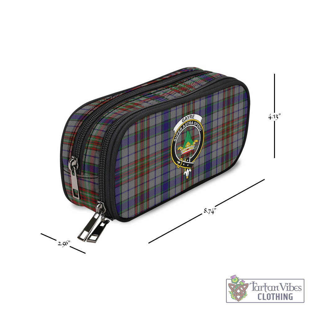 Tartan Vibes Clothing Gayre Hunting Tartan Pen and Pencil Case with Family Crest