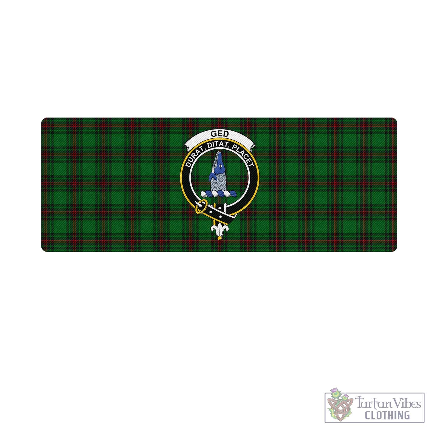 Tartan Vibes Clothing Ged Tartan Mouse Pad with Family Crest