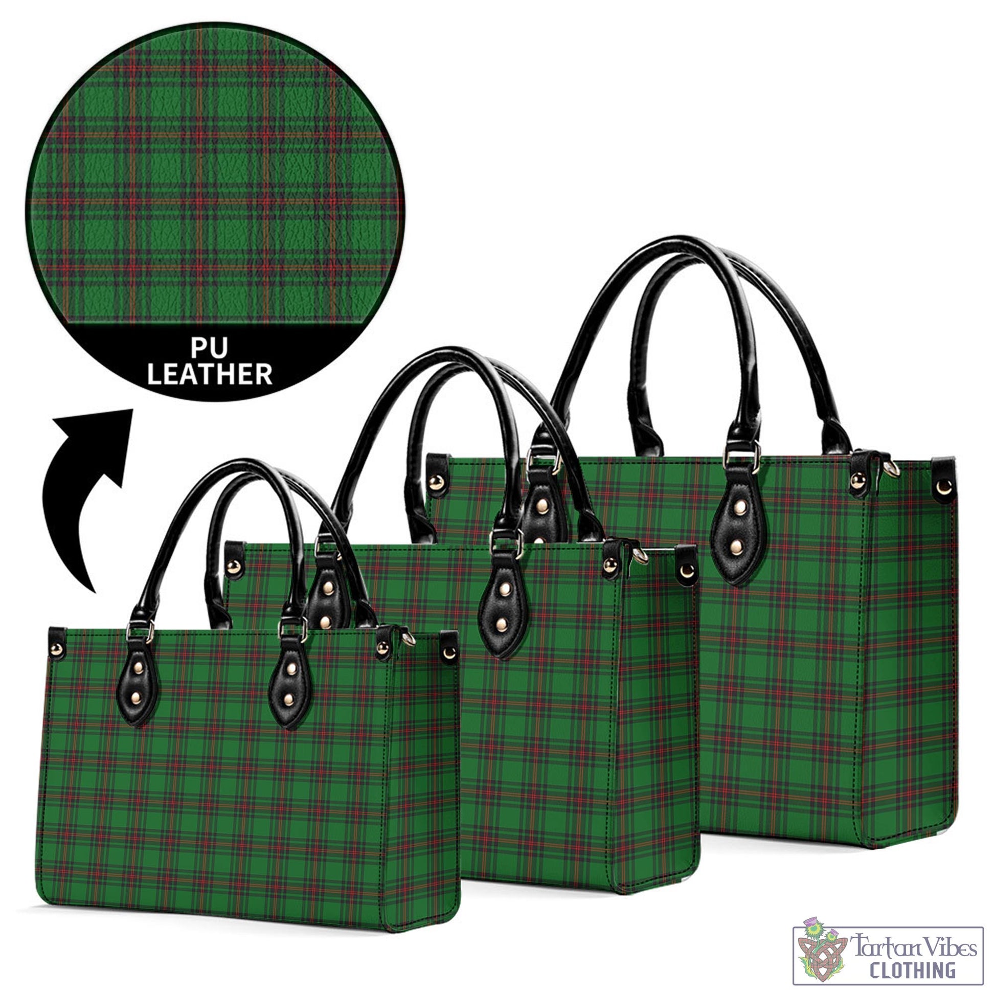 Tartan Vibes Clothing Ged Tartan Luxury Leather Handbags