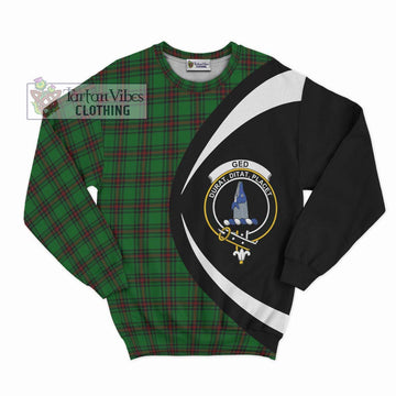 Ged Tartan Sweatshirt with Family Crest Circle Style