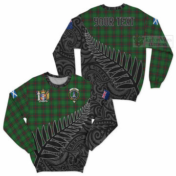 Ged Crest Tartan Sweatshirt with New Zealand Silver Fern Half Style