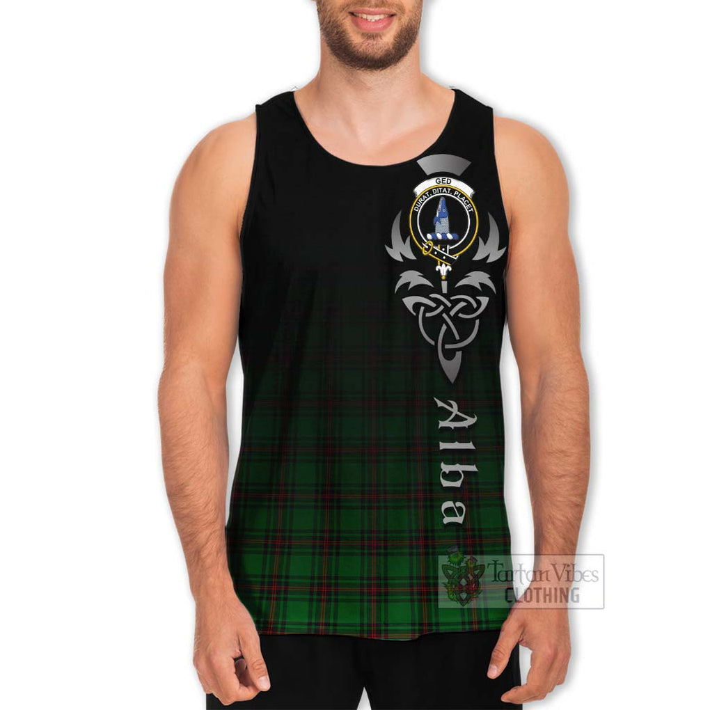 Tartan Vibes Clothing Ged Tartan Men's Tank Top Featuring Alba Gu Brath Family Crest Celtic Inspired