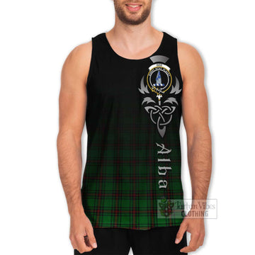 Ged Tartan Men's Tank Top Featuring Alba Gu Brath Family Crest Celtic Inspired