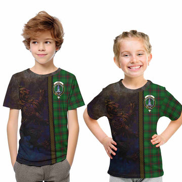 Ged Tartan Family Crest Kid T-Shirt Alba Gu Brath Be Brave Lion Ancient Style Youth XL Size14 - Tartan Vibes Clothing