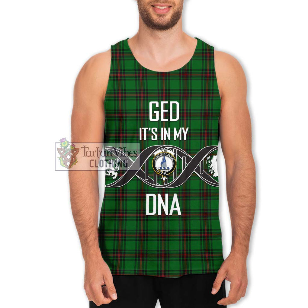 Ged Tartan Men's Tank Top with Family Crest DNA In Me Style Men - Tartanvibesclothing Shop