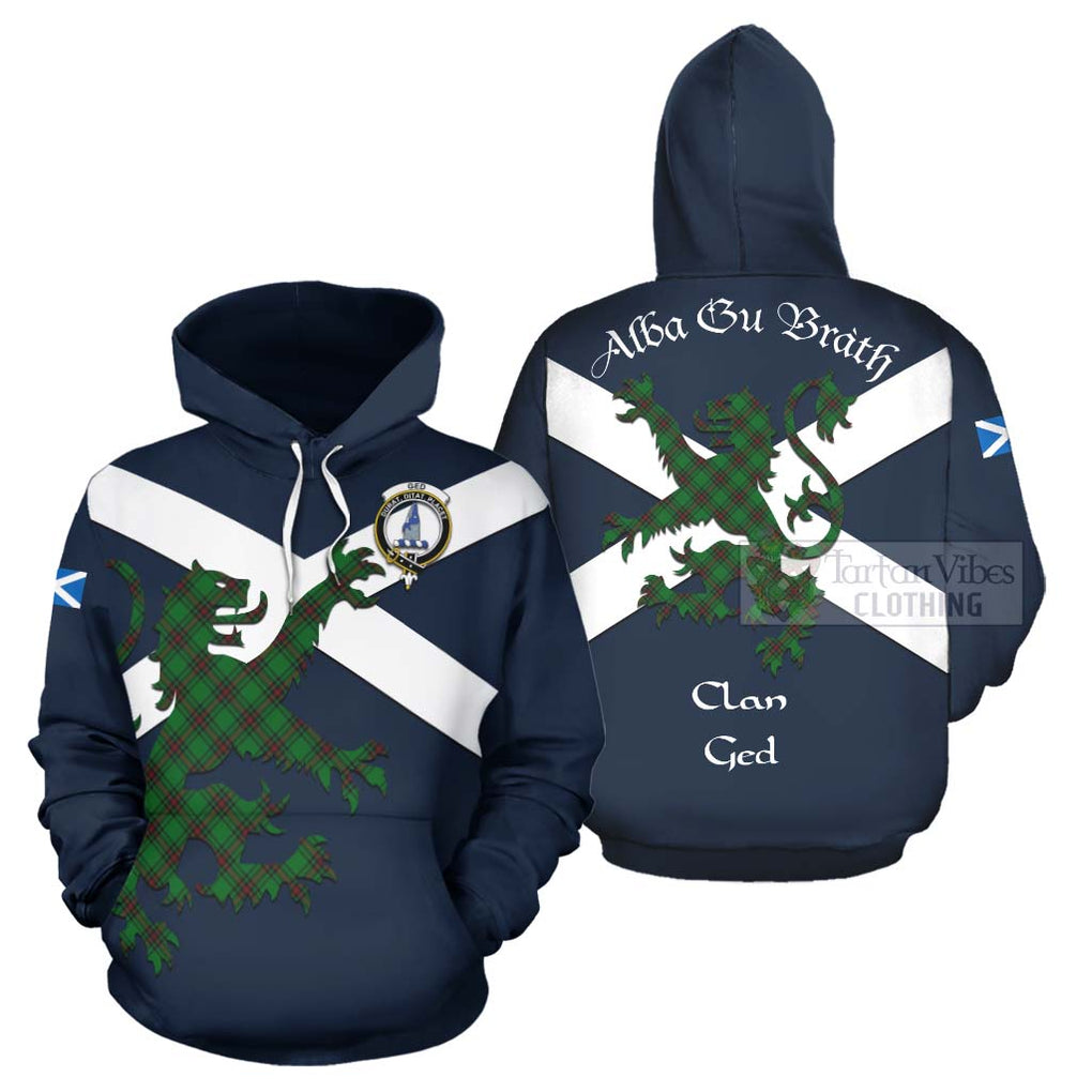 Tartan Vibes Clothing Ged Tartan Lion Rampant Hoodie – Proudly Display Your Heritage with Alba Gu Brath and Clan Name