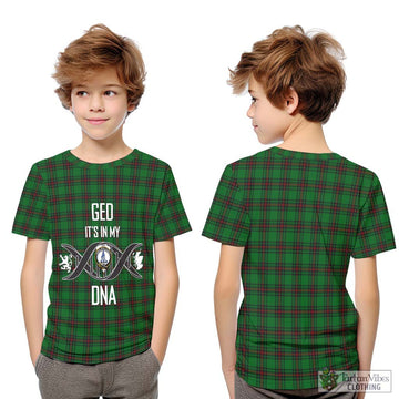 Ged Tartan Kid T-Shirt with Family Crest DNA In Me Style