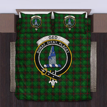 Ged Tartan Quilt Bed Set with Family Crest