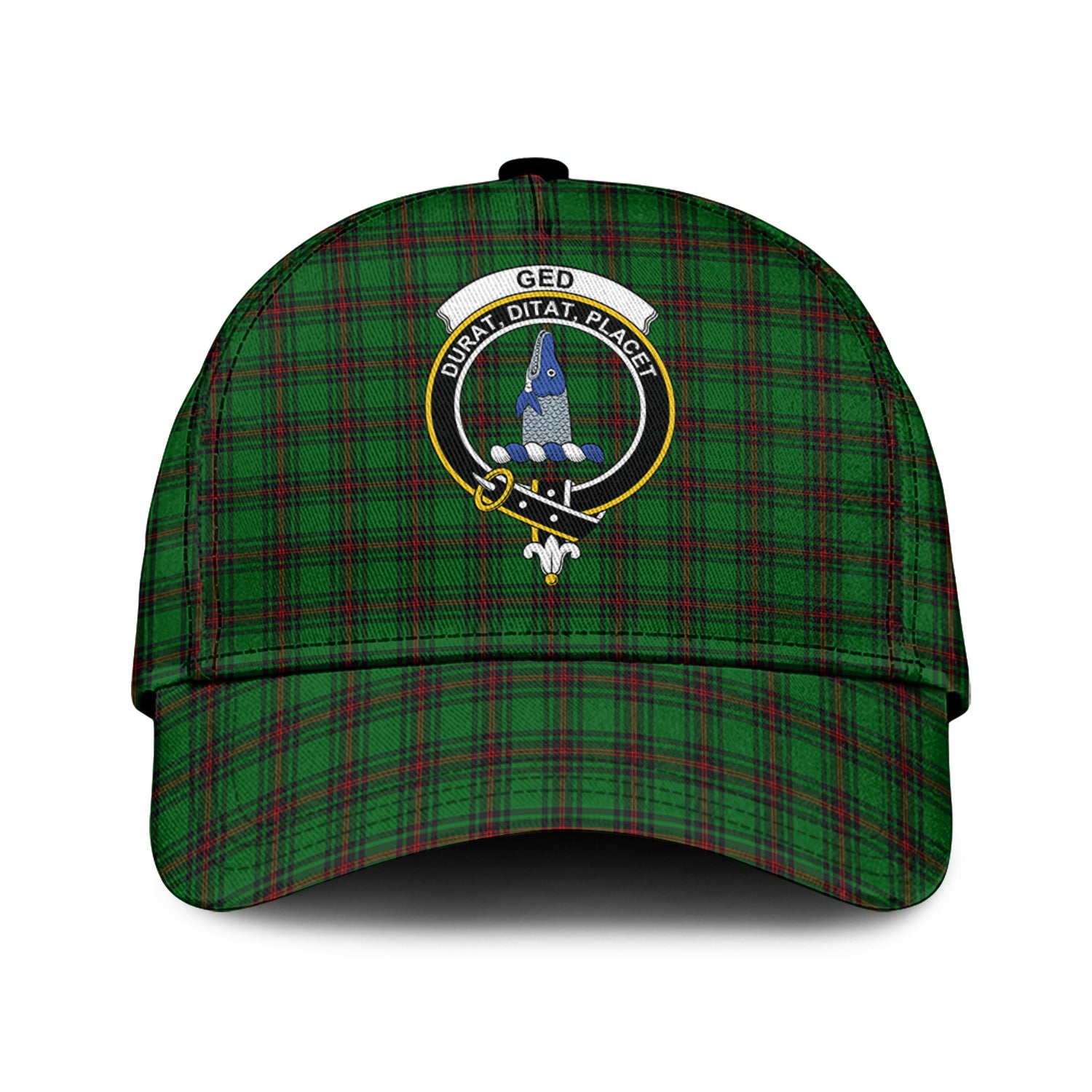 Ged Tartan Classic Cap with Family Crest Classic Cap Universal Fit - Tartan Vibes Clothing