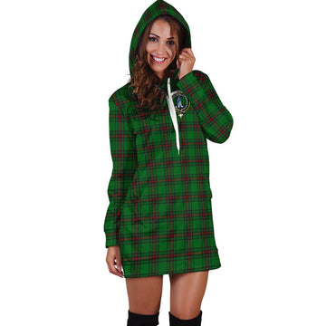 Ged Tartan Hoodie Dress with Family Crest