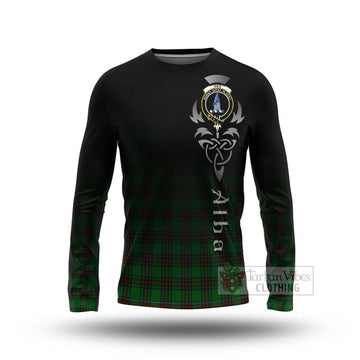 Ged Tartan Long Sleeve T-Shirt Featuring Alba Gu Brath Family Crest Celtic Inspired