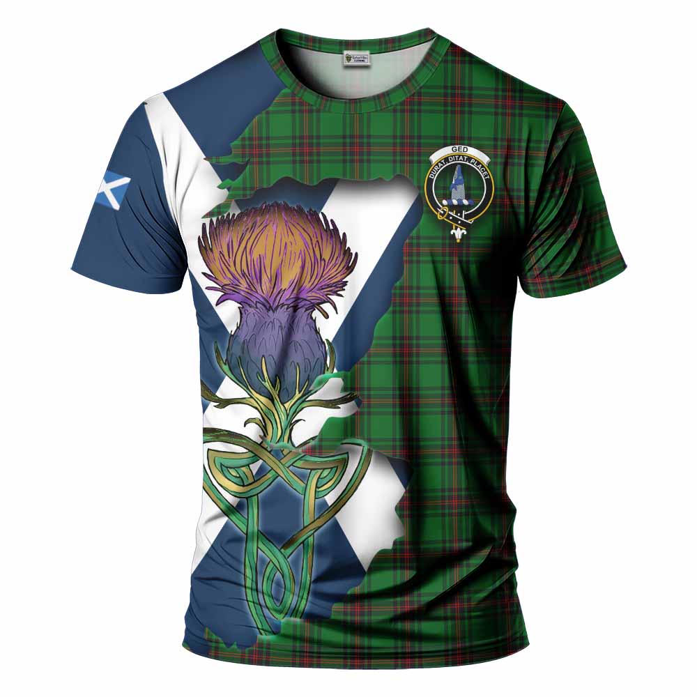Ged Tartan Family Crest T-Shirt Scottish Thistle Celtic Inspired Kid's Shirt - Tartan Vibes Clothing