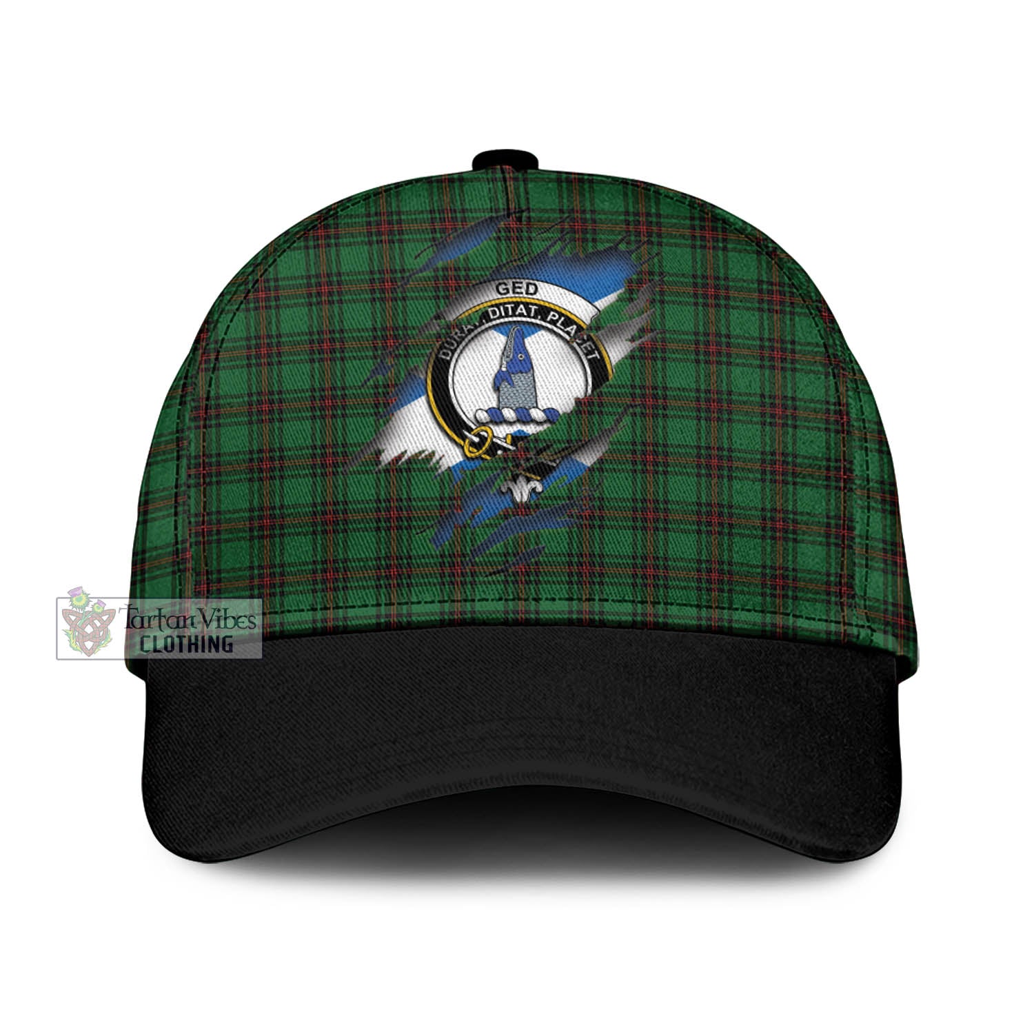 Tartan Vibes Clothing Ged Tartan Classic Cap with Family Crest In Me Style