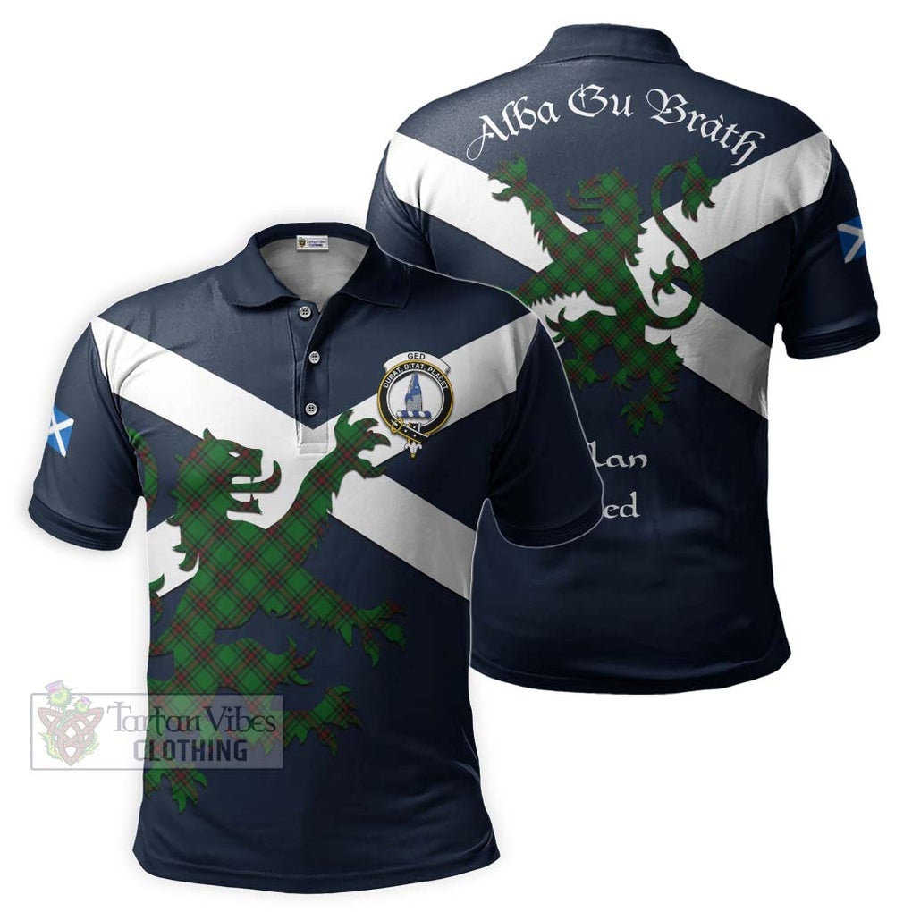 Tartan Vibes Clothing Ged Tartan Lion Rampant Polo Shirt – Proudly Display Your Heritage with Alba Gu Brath and Clan Name