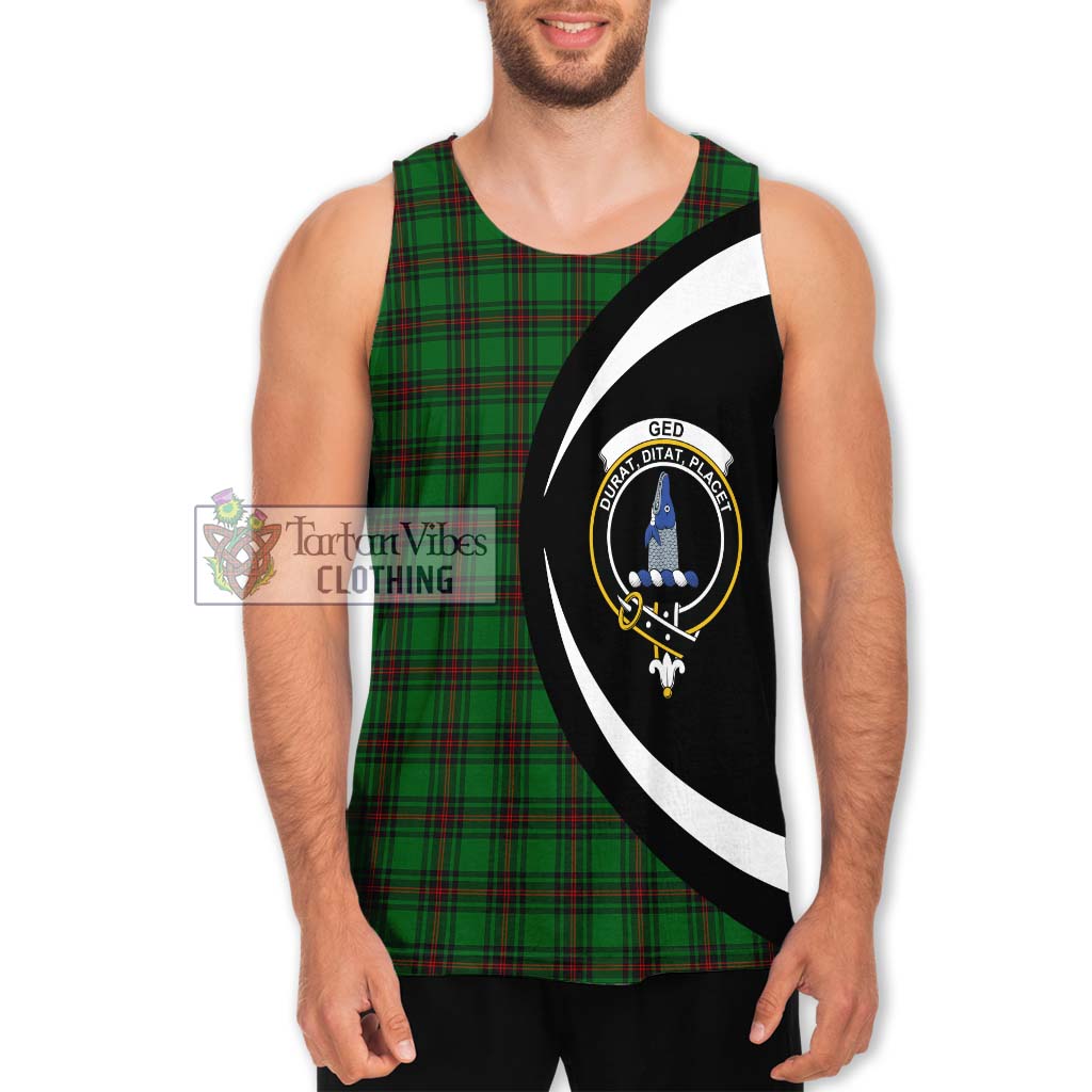 Ged Tartan Men's Tank Top with Family Crest Circle Style Men - Tartan Vibes Clothing