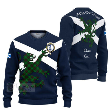 Ged Tartan Lion Rampant Ugly Sweater Proudly Display Your Heritage with Alba Gu Brath and Clan Name